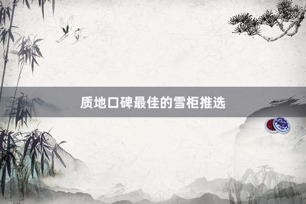 质地口碑最佳的雪柜推选