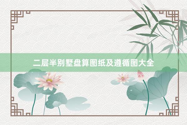 二层半别墅盘算图纸及遵循图大全